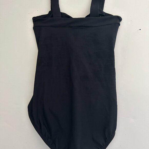 LADIES BLACK 1- PIECE SWIM SUIT SIZE 12 - Picture 2 of 3